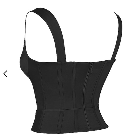 House of CB Liberty Black Satin Corset (Regular Cup A-C) - Picture 3 of 11